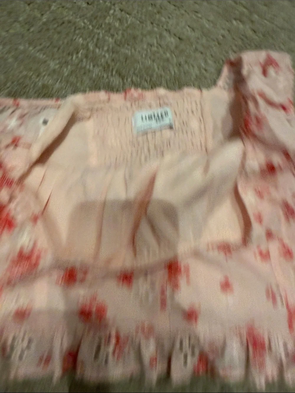Limited Too Pink Floral Eyelet Ruffle Tank Top